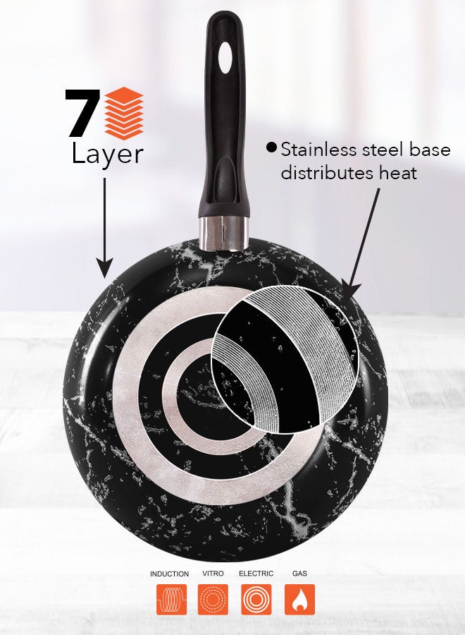 11 Pieces Marble Cook Set Marble Black