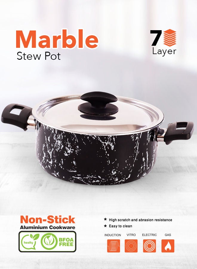 11 Pieces Marble Cook Set Marble Black