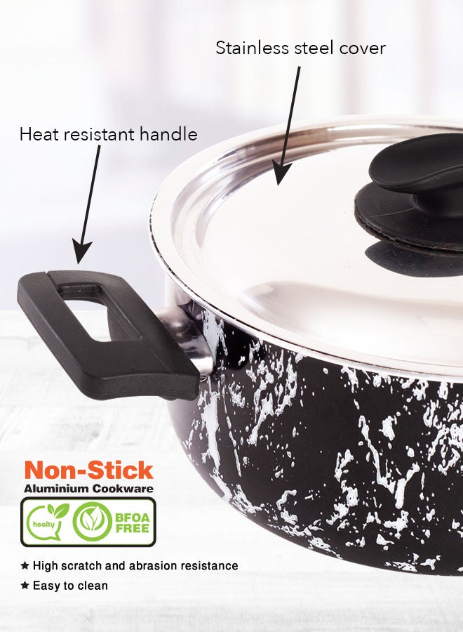 11 Pieces Marble Cook Set Marble Black