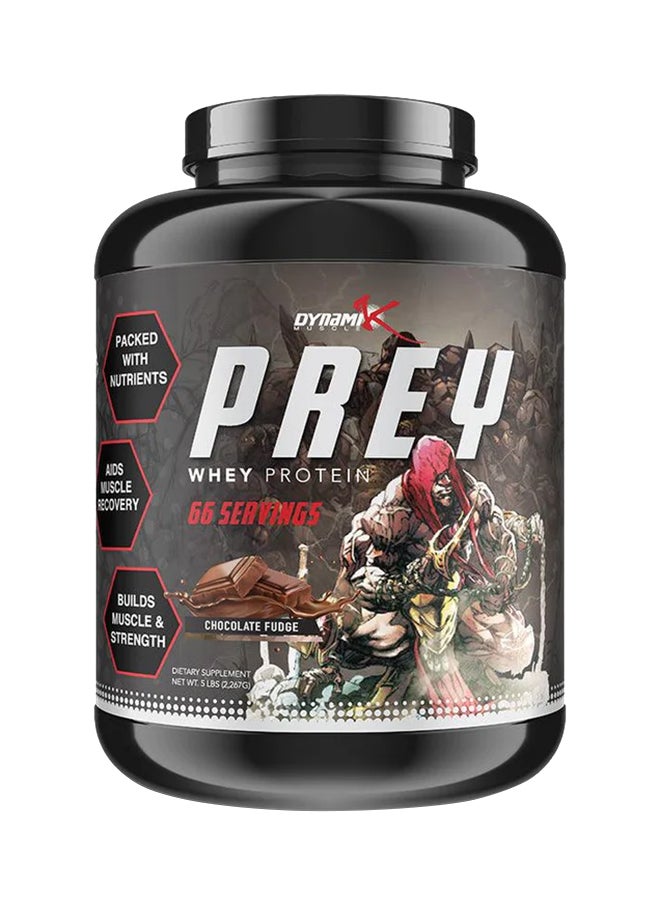 DYNAMIK MUSCLE Prey Whey Protein Chocolate Fudge - 5 lbs - 66 Servings 