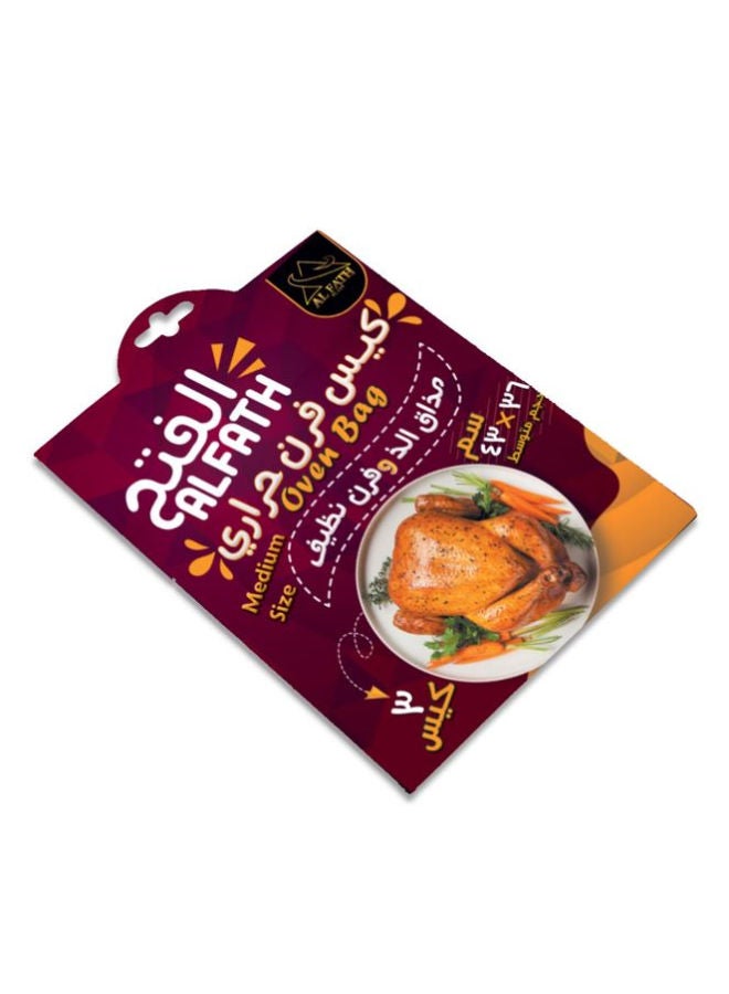 AL FATH Oven bags Pack of 3 clear 36*43cm