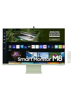 32 inch M8 4K UHD Flat Monitor, With Smart TV Experience and Camera, Max 60Hz Refresh Rate, 4ms Gtg Response Time, 16:9 Aspect Ratio, HDR10, IoT Hub, USB-C, Micro HDMI, LS32BM80GUMXU Spring Green