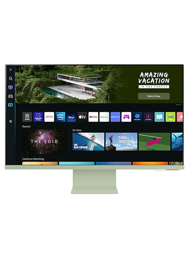 Samsung - 32 inch M8 4K UHD Flat Monitor, With Smart TV Experience and Camera, Max 60Hz Refresh Rate, 4ms Gtg Response Time, 16:9 Aspect Ratio, HDR10, IoT Hub, USB-C, Micro HDMI, LS32BM80GUMXU Spring Green - Image 1