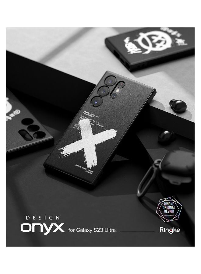 Ringke Onyx Design Compatible With Samsung Galaxy S23 Ultra 5G Case 2023 Design Print Back Tough Rugged Durable Shockproof Heavy Duty Protective Phone Cover Black - Image 2