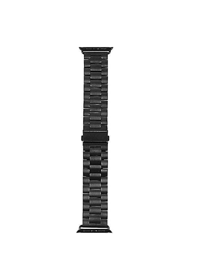 MARGOUN - Stainless Steel Band for Apple Watch Band 49mm 45mm 44mm 42mm Compatible with iWatch Strap Series Ultra/8/7/6/5/4/3/2/1/SE/SE2 Black - Image 1