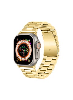 Stainless Steel Band for Apple Watch Band 49mm 45mm 44mm 42mm Compatible with iWatch Strap Series Ultra/8/7/6/5/4/3/2/1/SE/SE2 Gold