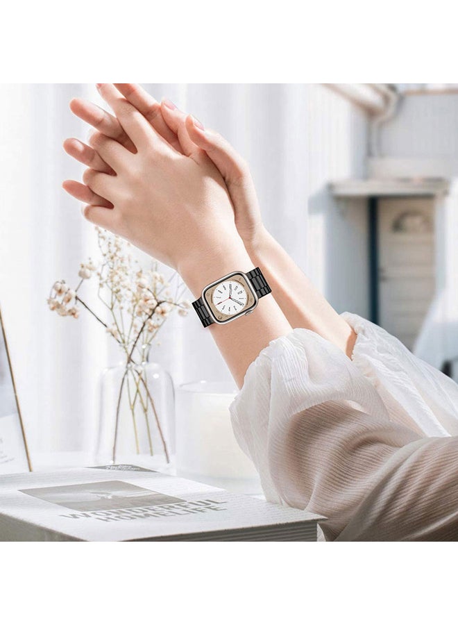 مارجون سوار من الفولاذ المقاوم للصدأ لساعة Apple Watch مقاس 41 مم و40 مم و38 مم متوافق مع حزام iWatch Series 8/7/6/5/4/3/2/1/SE/SE2 - Image 2