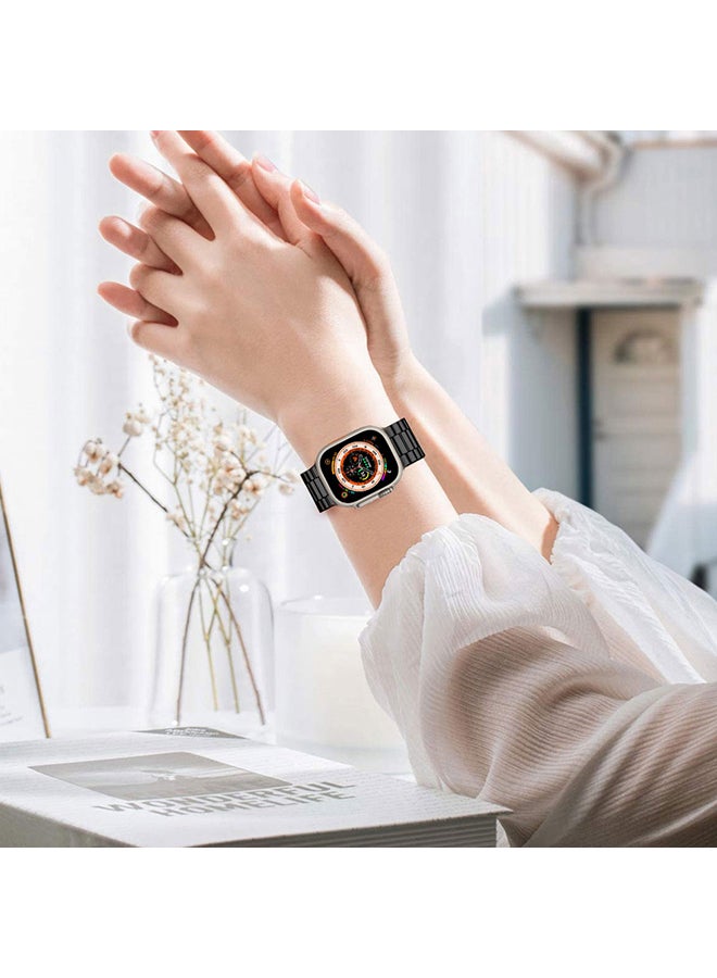 مارجون سوار من الفولاذ المقاوم للصدأ لساعات آبل 49mm 45mm 44mm 42mm متوافق مع حزام iWatch سلسلة Ultra/8/7/6/5/4/3/2/1/SE/SE2 - Image 3