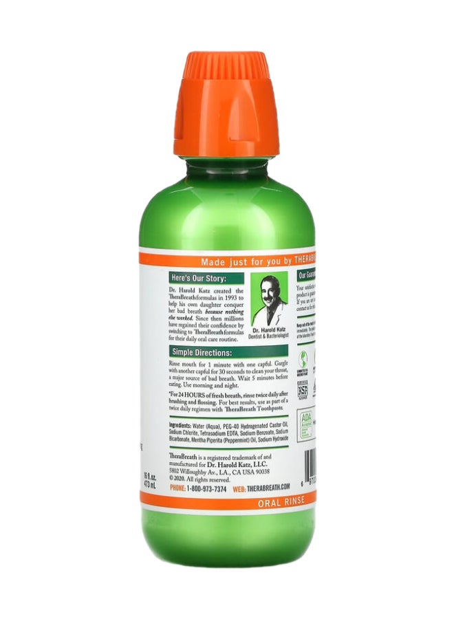 TheraBreath Fresh Breath Dentist Formulated Oral Rinse, Mild Mint, 16 Oz Packaging may vary 473ml  - Image 2