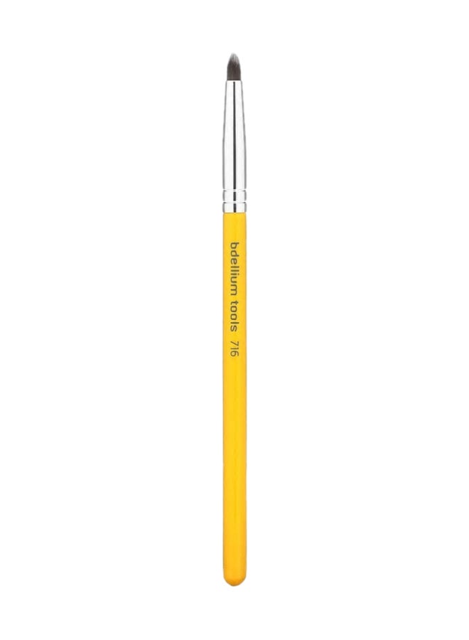 Bdellium Tools Studio Line Eye Brush Yellow/Silver/Black  - Image 1