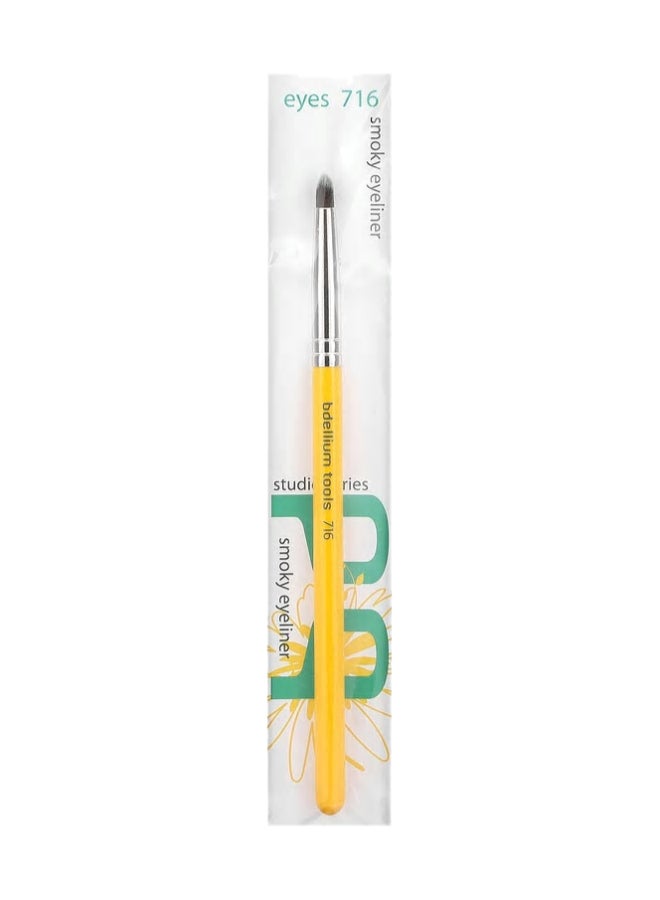 Bdellium Tools Studio Line Eye Brush Yellow/Silver/Black  - Image 2