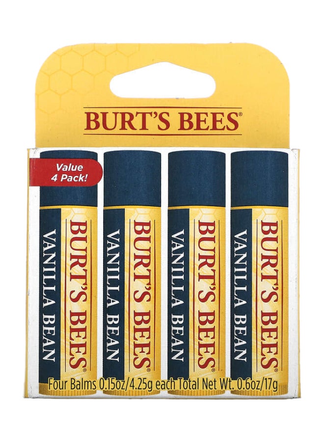 بيرتس بيز مرطب الشفاه فانيلا بي من بورتس بحبوب الفانيليا وزن 15 أونصة حزمة من 4 قطع - Image 1