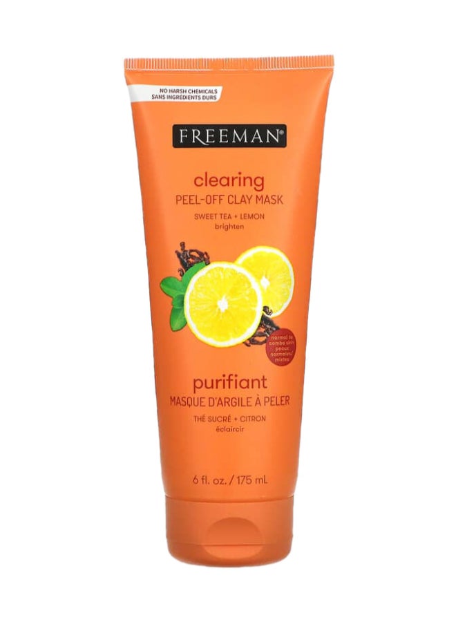 Freeman Pack Of 3 Taa & Lemon Peel Away Clay Mask Orange - Image 1