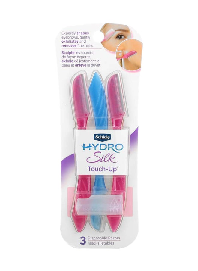 شيك مجموعة أدوات شفرات حلاقة بلمسة حريرية متعددة الاستخدامات من 3 قطع أزرق وردي - Image 1