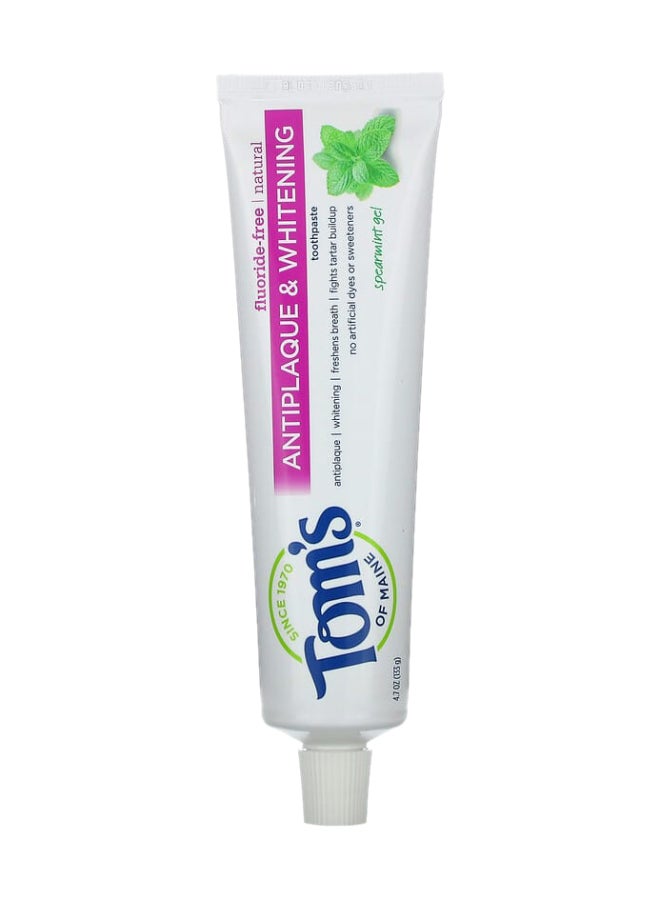 Antiplaque Plus And Whitening Toothpaste - Spearmint Gel - v1677669450/N32504816A_1