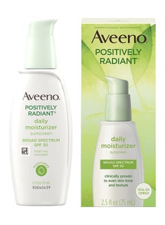 Aveeno Pack Of 2 Naturals Positively Radiant Daily Moisturizer With SPF 30  - Image 1