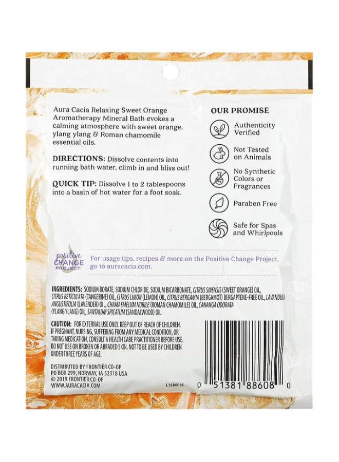 Aura Cacia Aromatherapy Relaxing Sweet Orange Mineral Bath  - Image 2