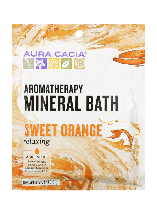 Aura Cacia Aromatherapy Relaxing Sweet Orange Mineral Bath  - Image 1