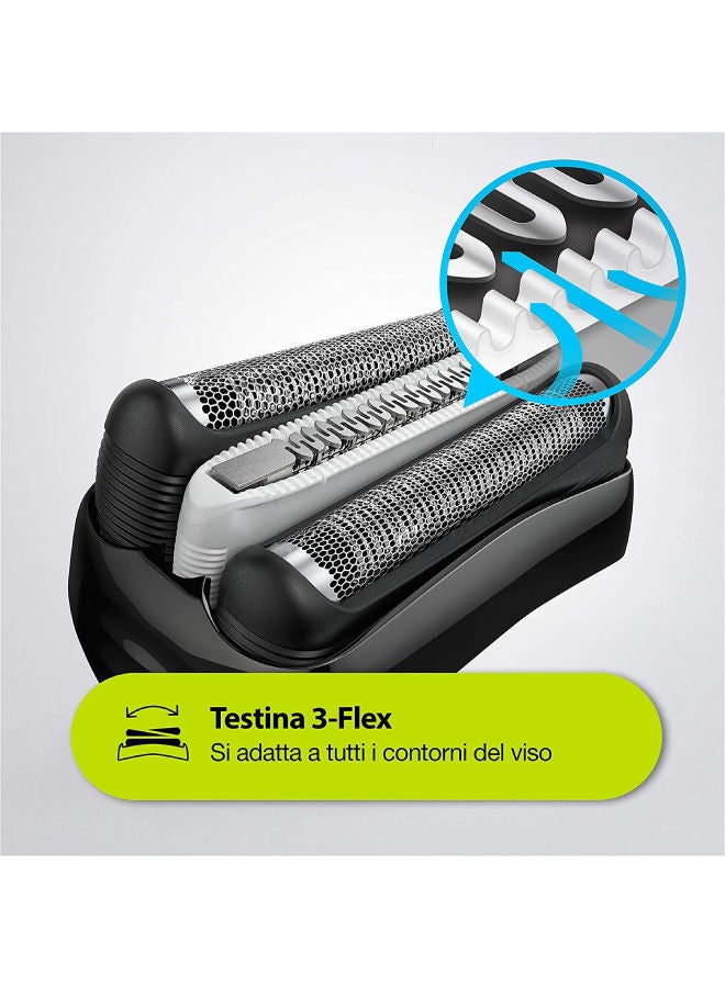 BRAUN - Series 3 3010BT Rechargeable Wet And Dry Electric Shaver Kit Clear/Black/Blue 8.7x6.1inch - Image 1
