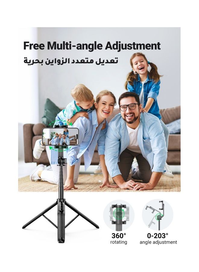 Selfie Stick Tripod, 60 inch/152cm Extendable Phone Tripod Alloy Camera Stand With Bluetooth Remote Shutter, All in One Tripod For iPhone 16/15 series, Samsung Galaxy S24 S23, Xiaomi, Cameras Black - v1677670325/N53388274A_7