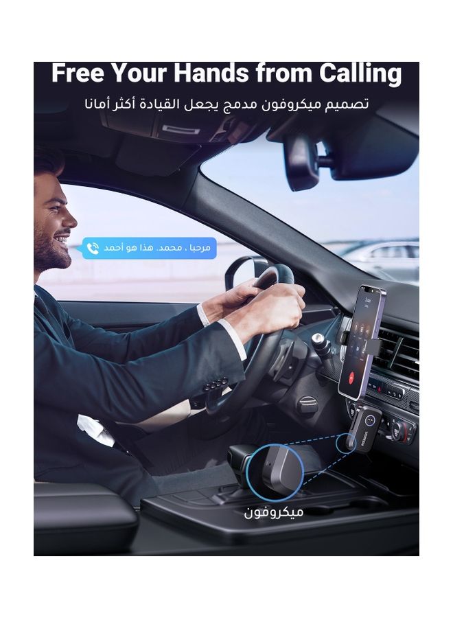محول سيارة بلوتوث Aux 3.5 مم، جهاز استقبال بلوتوث 5.3 محمول للسيارة، طقم مقبس بلوتوث 3.5 مم مع ميكروفون مدمج لستريو السيارة/مكبر الصوت/ستيريو المنزل/سماعات الرأس السلكية، عمر البطارية 15 ساعة - v1677670325/N53388280A_5
