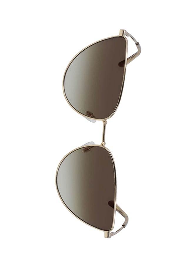 كالفن كلاين نظارة شمسية بإطار كامل من المعدن على شكل عين قطة - عدسات بمقاس: 58 مم للنساء - Image 5