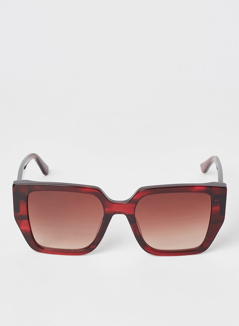 Karl Lagerfeld Women's Full Rim Acetate Modified Rectangle Sunglasses - Image 1
