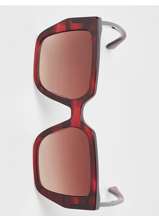 Karl Lagerfeld Women's Full Rim Acetate Modified Rectangle Sunglasses - Image 5