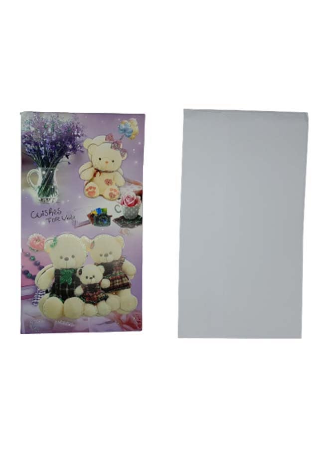 Toshionics Valentine Card - Purple Teddy Bear Theme - Image 2