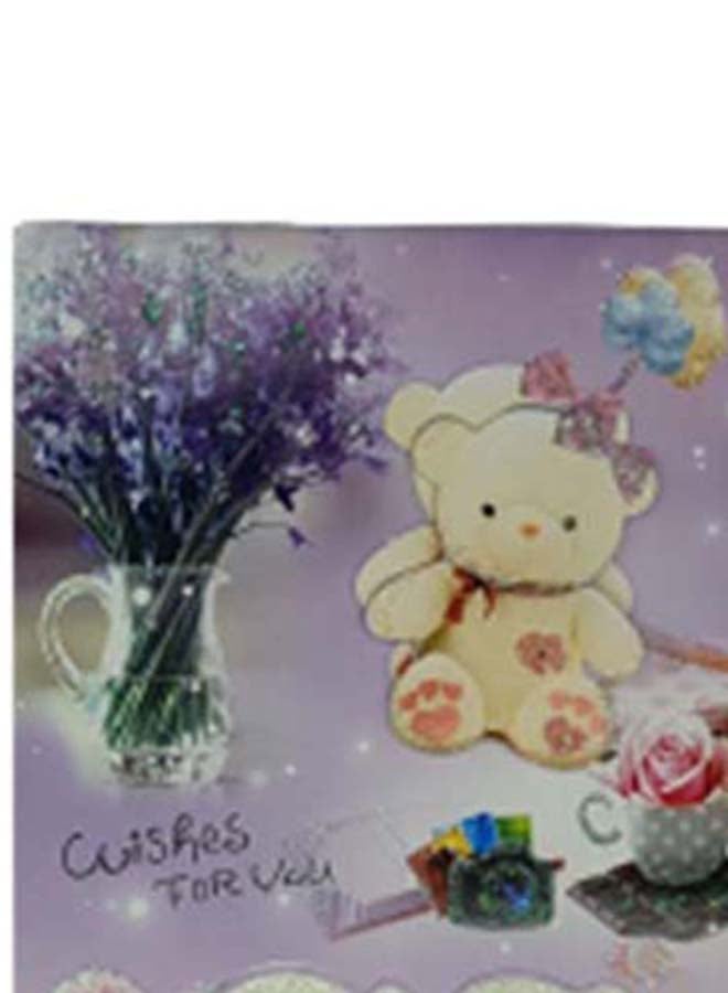 Toshionics Valentine Card - Purple Teddy Bear Theme - Image 4