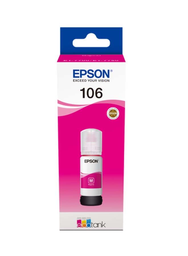 EPSON 106 EcoTank Ink Bottle Photo Ink For Printer Refill Magenta  - Image 2