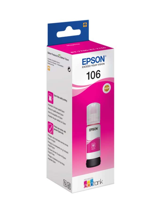 EPSON 106 EcoTank Ink Bottle Photo Ink For Printer Refill Magenta  - Image 3