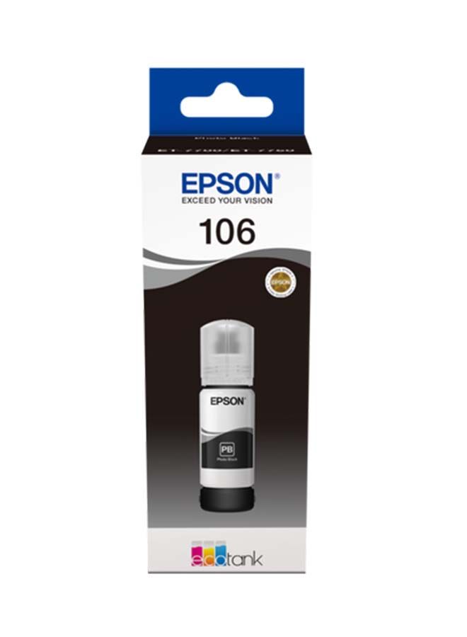 EPSON 106 EcoTank Ink Bottle Photo Ink For Printer Refill Black  - Image 2