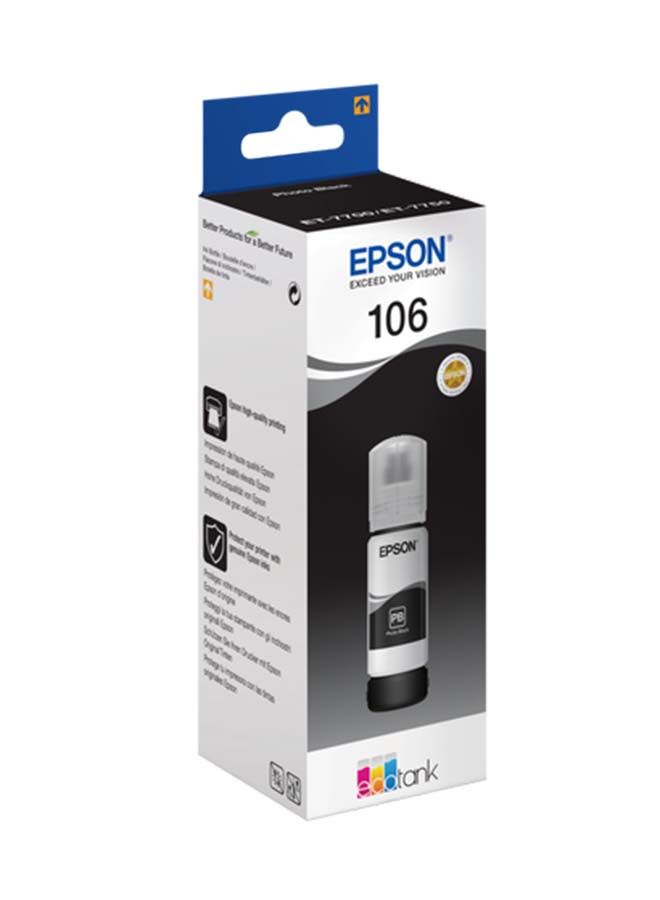 EPSON 106 EcoTank Ink Bottle Photo Ink For Printer Refill Black  - Image 3