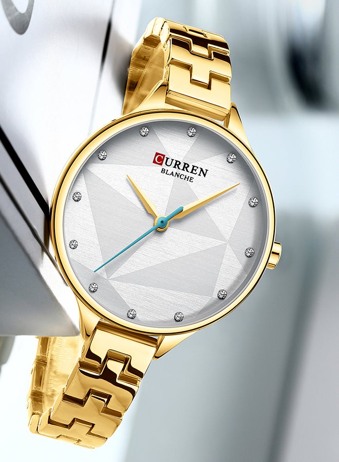 CURREN - Women's Waterproof Metal BAnd Quartz Watch 9047 - 33 mm - Gold - Image 1
