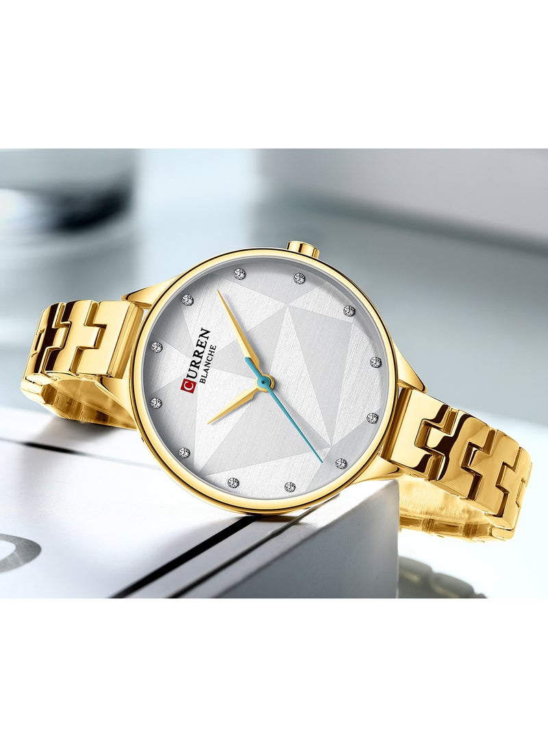 CURREN - Women's Waterproof Metal BAnd Quartz Watch 9047 - 33 mm - Gold - Image 1