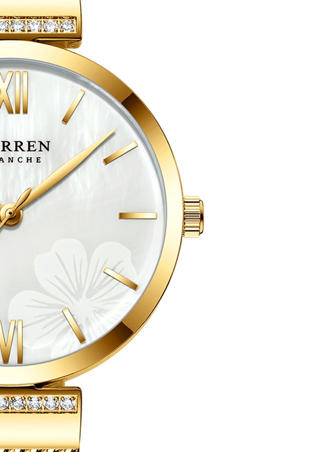 CURREN Women's Waterproof Stainless Steel Mesh BAnd Quartz Watch 9067 - 33 mm - Gold - Image 5