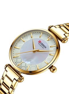 CURREN Women's Elegant Waterproof Stainless Steel BAnd Quartz Watch 9072 - 31 mm - Gold  - Image 2