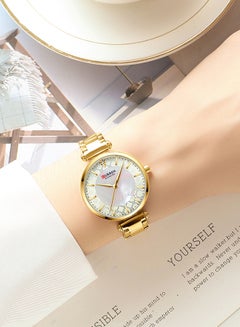 CURREN Women's Elegant Waterproof Stainless Steel BAnd Quartz Watch 9072 - 31 mm - Gold  - Image 4