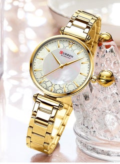 CURREN Women's Elegant Waterproof Stainless Steel BAnd Quartz Watch 9072 - 31 mm - Gold  - Image 3