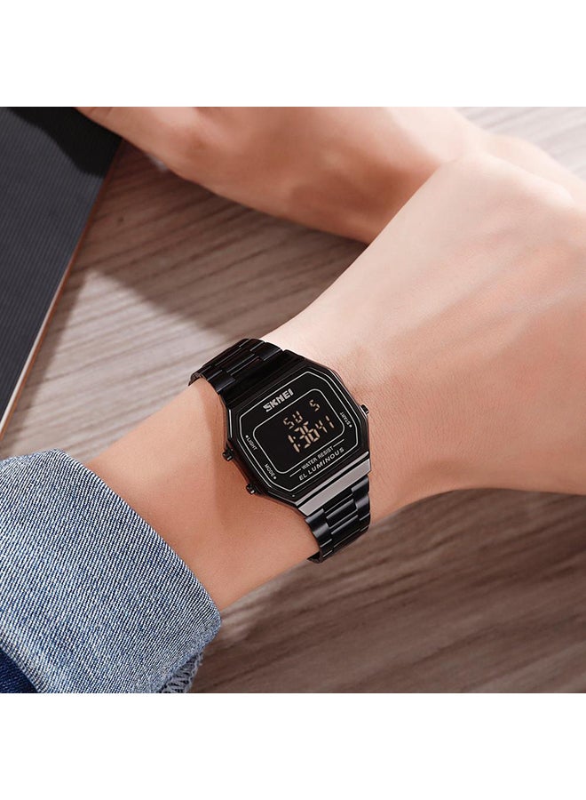 SKMEI - Men's 1647 New Square Steel LED Waterproof Stylish Wrist Watch - Image 1