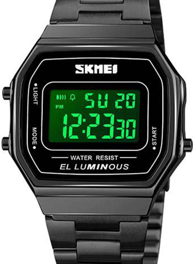 SKMEI - Men's 1647 New Square Steel LED Waterproof Stylish Wrist Watch - Image 1