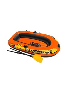 INTEX Explorer Pro 200 Boat Durable And Sturdy Material Orange Color Toy For Kids 196x102x33cm  - Image 2