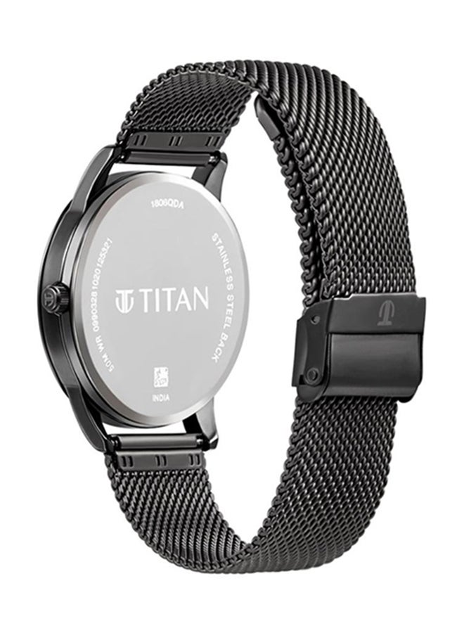 TITAN - Men's Titan Black Leather Strap Analog Watch - Image 1