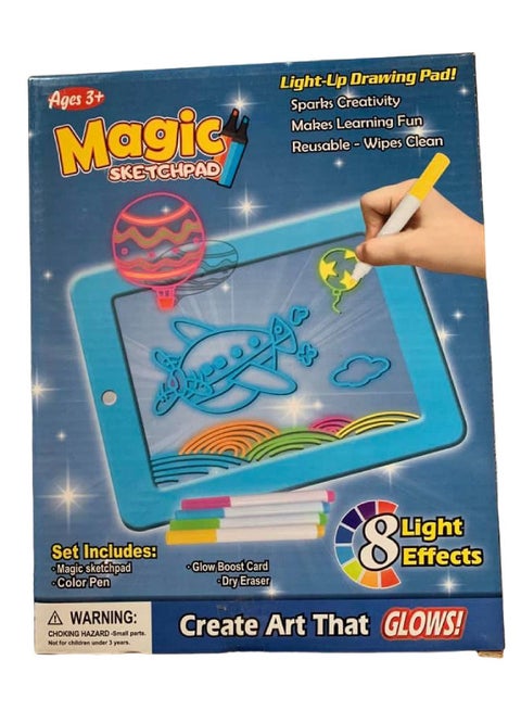 Magic Pad Light Up Drawing Board Set Multicolour