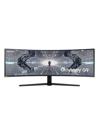 LC49G95TSSMXUE Odyssey G9 49 Inch Curved QLED Gaming Monitor - Ultrawide Dual QHD (5120 x 1440p Resolution), Rapid 240hz Refresh Rate, 1ms Response Time, G-Sync And FreeSync Support, 1000R Curvature Black - v1677755610/N53337989A_1