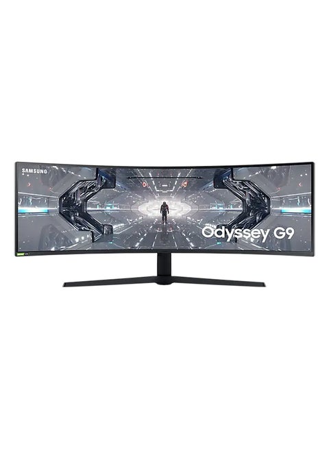 LC49G95TSSMXUE Odyssey G9 49 Inch Curved QLED Gaming Monitor - Ultrawide Dual QHD (5120 x 1440p Resolution), Rapid 240hz Refresh Rate, 1ms Response Time, G-Sync And FreeSync Support, 1000R Curvature Black