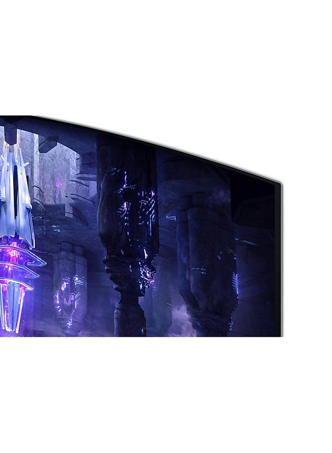 Samsung - 34 Inch Odyssey G85SB Series OLED Ultra WQHD Curved Gaming Monitor, 175Hz, 0.1ms, USB Type-C, (3440 x 1440) DisplayHDR True Black 400, AMD FreeSync Premium Pro, Smart TV Experience, Advanced Game Streaming, LS34BG850SMXUE 2023 White - Image 1