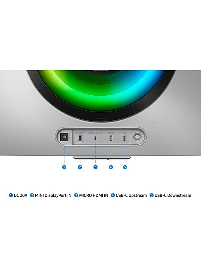Samsung - 34 Inch Odyssey G85SB Series OLED Ultra WQHD Curved Gaming Monitor, 175Hz, 0.1ms, USB Type-C, (3440 x 1440) DisplayHDR True Black 400, AMD FreeSync Premium Pro, Smart TV Experience, Advanced Game Streaming, LS34BG850SMXUE 2023 White - Image 1