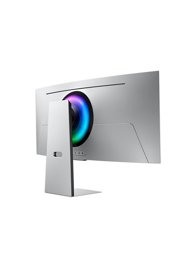 Samsung - 34 Inch Odyssey G85SB Series OLED Ultra WQHD Curved Gaming Monitor, 175Hz, 0.1ms, USB Type-C, (3440 x 1440) DisplayHDR True Black 400, AMD FreeSync Premium Pro, Smart TV Experience, Advanced Game Streaming, LS34BG850SMXUE 2023 White - Image 1